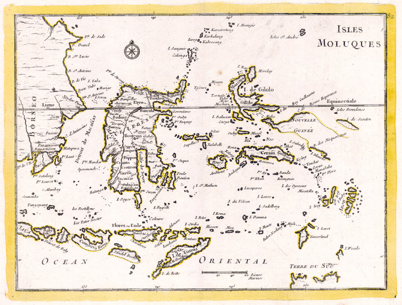 Isles Moluques Indonesia  1748 de la Rouge